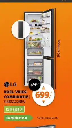 Expert LG GBBS322BEV Zwart aanbieding