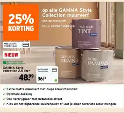 GAMMA GAMMA Stylecollection 2.5 liter aanbieding