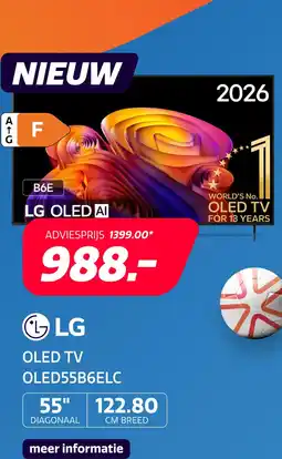 Electroworld LG OLED 4K 55 B6E (2026) aanbieding