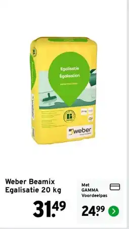 GAMMA Weber Beamix Egalisatie 20 kg aanbieding