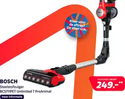Electroworld Bosch BCS711PET Unlimited 7 ProAnimal aanbieding