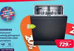 Electroworld Siemens SN63EX23BE iQ300 Home Connect extraKlasse aanbieding