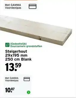 GAMMA Steigerhout 29x195 mm 250 cm Blank aanbieding