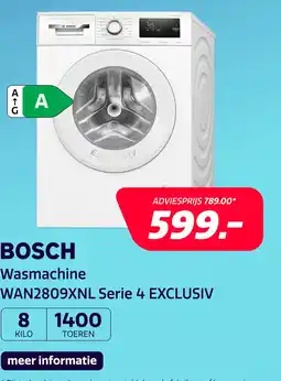 Electroworld Bosch WAN2809XNL Serie 4 EXCLUSIV aanbieding