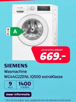 Electroworld Siemens WG44G2ZENL iQ500 extraKlasse aanbieding