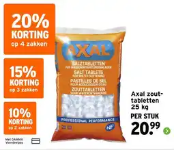 GAMMA Axal zout- tabletten 25 kg aanbieding