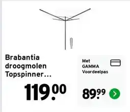 GAMMA Brabantia droogmolen Topspinner antraciet 50 m aanbieding