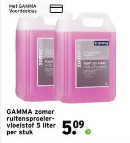 GAMMA GAMMA zomer ruitensproeier- vloeistof 5 liter aanbieding