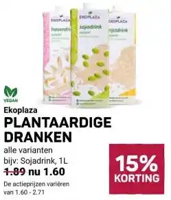 Ekoplaza PLANTAARDIGE DRANKEN aanbieding
