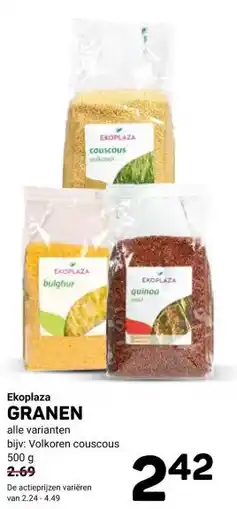 Ekoplaza GRANEN aanbieding