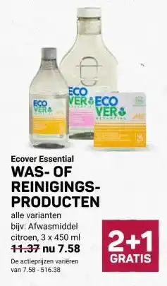 Ekoplaza WAS-OF REINIGINGS-PRODUCTEN aanbieding