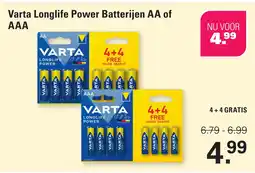 De Online Drogist Varta Longlife Power AA Batterijen aanbieding