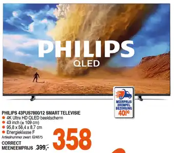 PHILIPS 43PUS7800/12 SMART TELEVISIE