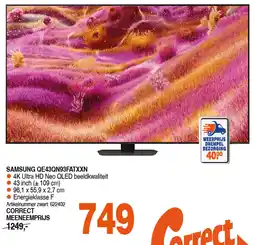 Correct SAMSUNG QE43QN93FATXXN aanbieding