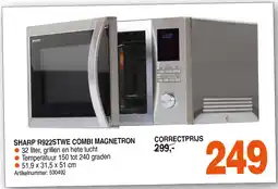 Correct SHARP R922STWE COMBI MAGNETRON aanbieding