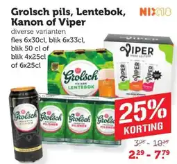 Coop Grolsch pils, Lentebok, Kanon of Viper aanbieding