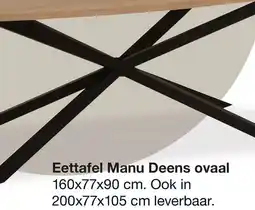 Budget Home Store Eettafel Manu deens ovaal 200cm aanbieding