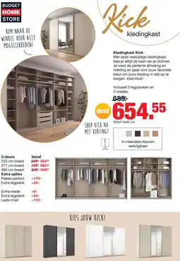 Budget Home Store Kick Kledingkasten aanbieding