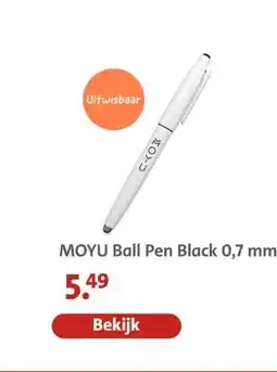 Bruna MOYU Ball Pen Black 0,7 mm aanbieding