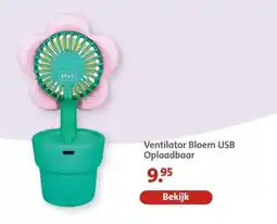 Bruna Ventilator Bloem USB Oplaadbaar aanbieding