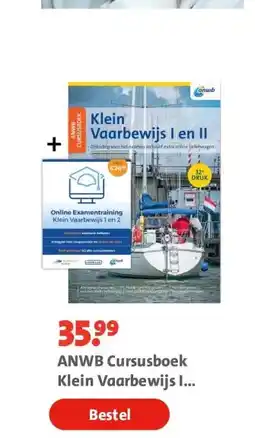 Bruna ANWB Cursusboek Klein Vaarbewijs I en II inclusief online examentraining aanbieding