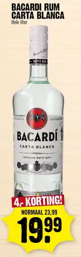 Super Dirck 3 Bacardi rum carta blanca aanbieding