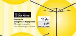 Karwei Brabantia droogmolen Topspinner¹ aanbieding