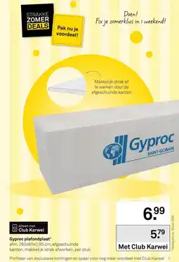 Karwei Gyproc plafondplaat¹ aanbieding