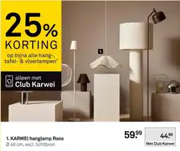 Karwei KARWEI hanglamp Roos aanbieding