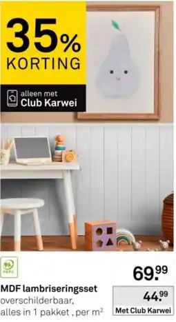 Karwei MDF lambriseringsset aanbieding