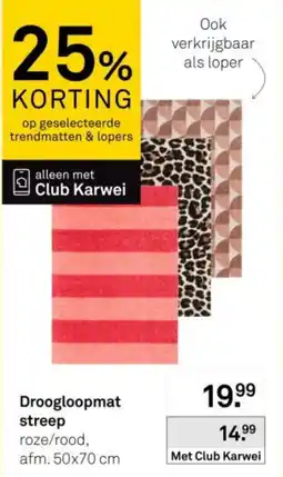 Karwei Droogloopmat streep aanbieding