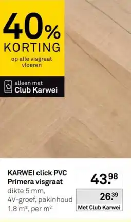 Karwei KARWEI click PVC Primera visgraat aanbieding