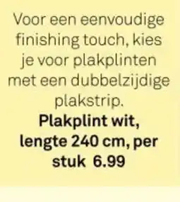 Karwei Plakplint wit aanbieding