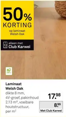 Karwei Laminaat Welsh Oak aanbieding