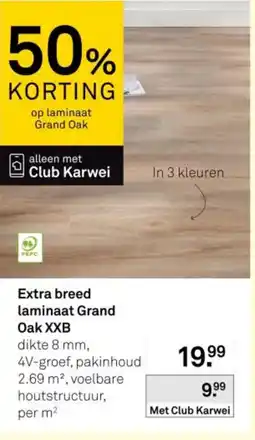 Karwei Extra breed laminaat Grand Oak XXB aanbieding