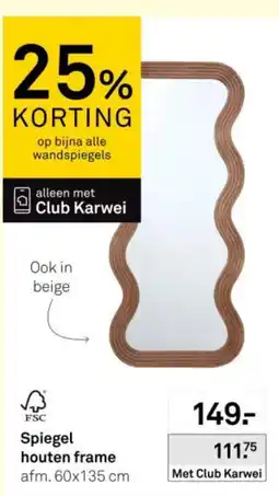 Karwei Spiegel houten frame aanbieding