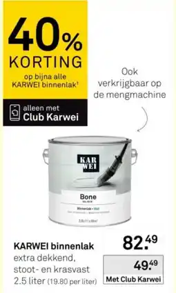 Karwei KARWEI binnenlak aanbieding