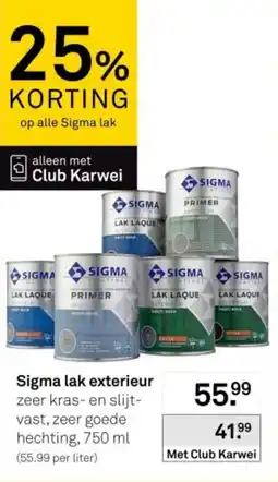 Karwei Sigma lak exterieur aanbieding