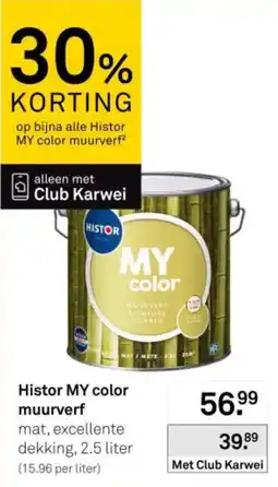 Karwei Histor MY color muurverf aanbieding