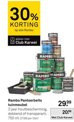Karwei Rambo Pantserbeits tuinmeubel aanbieding