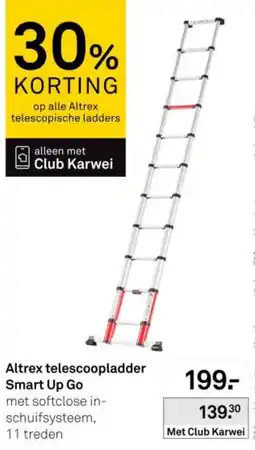 Karwei Altrex telescoopladder Smart Up Go aanbieding