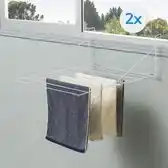 Bol.com ACAZA Wasrek - Droogrek - Droogrek Hangend - Set van 2 - Wit aanbieding