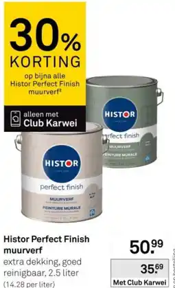 Karwei Histor Perfect Finish muurverf aanbieding