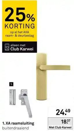 Karwei XA raamsluiting aanbieding