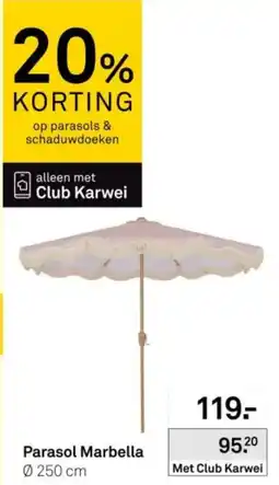 Karwei Parasol marbella aanbieding