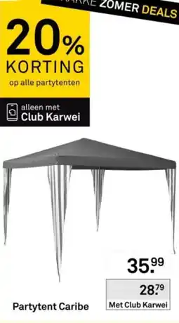 Karwei Partytent caribe aanbieding