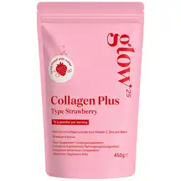 Holland & Barrett 2e product 50% korting | Glow25 Collagen Plus Powder Strawberry – 450g aanbieding