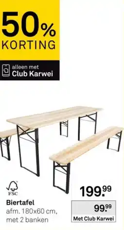 Karwei Biertafel aanbieding