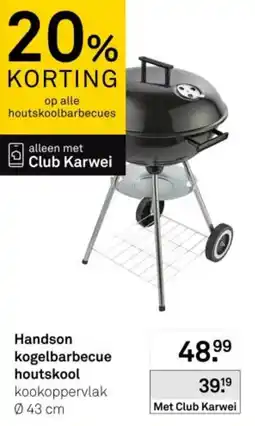 Karwei Handson kogelbarbecue houtskool aanbieding