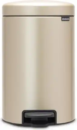 Bol.com Brabantia NewIcon Prullenbak - 12 liter - Metallic Gold aanbieding